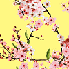 Blossoms on Bright Yellow Logo